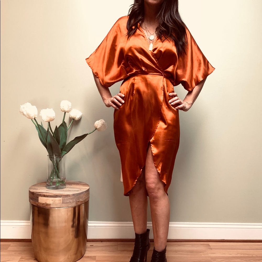 Small boho rust dress